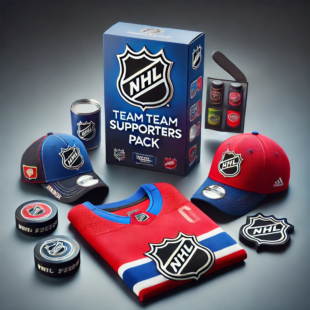 the jersey, cap, puck, and puck holder