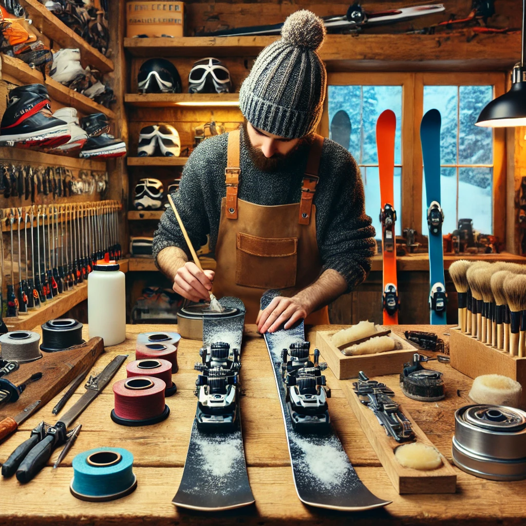 ski repair and maintenance workshop